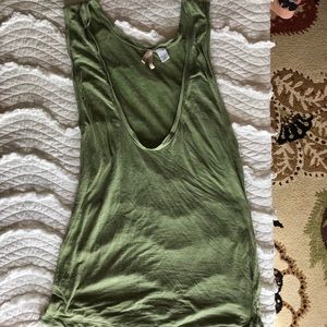 Sparkle & Fade green long tank top